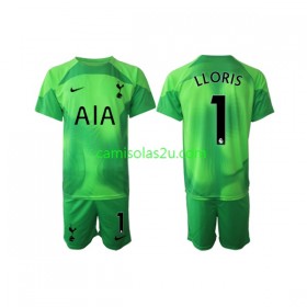 Camisolas de futebol Tottenham Hotspur Hugo Lloris 1 Guarda Redes Criança Equipamento Alternativa 2022/23 Manga Curta